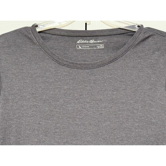 Women's Eddie Bauer Long Sleeve Knit T-Shirt, Dark Gray Heather, Size XXL - Picture 3 of 6